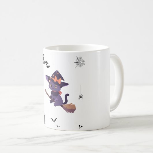 Spooky Halloween Coffee Mok met leuke Design - Per (Voorkant rechts)