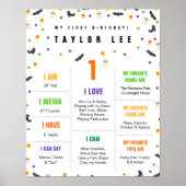 Spooky Halloween Confetti eerste verjaardag poster (Voorkant)