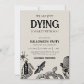 Spooky Halloween Costume Party Invitation Kaart (Voorkant)