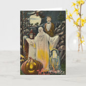 Spooky Halloween Costumes Kaart (Gele Bloem)