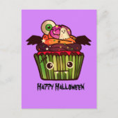 Spooky Halloween Cupcake Briefkaart (Voorkant)