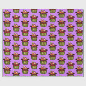 Spooky Halloween Cupcake Cadeaupapier (Vlak)