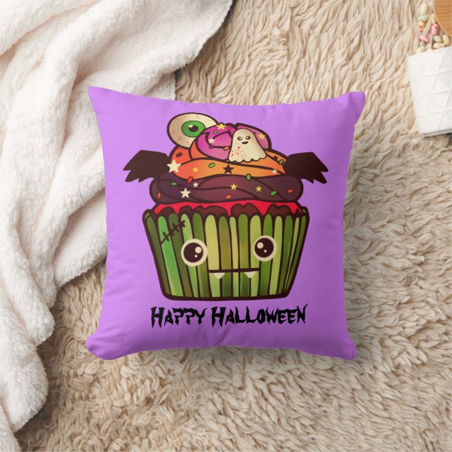 Spooky Halloween Cupcake Kussen (Deken)