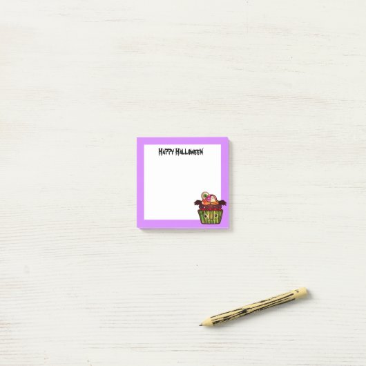 Spooky Halloween Cupcake Post-it® Notes (Op bureau)