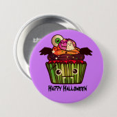 Spooky Halloween Cupcake Ronde Button 7,6 Cm (Voorkant /achterkant)