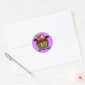 Spooky Halloween Cupcake Ronde Sticker (Envelop)