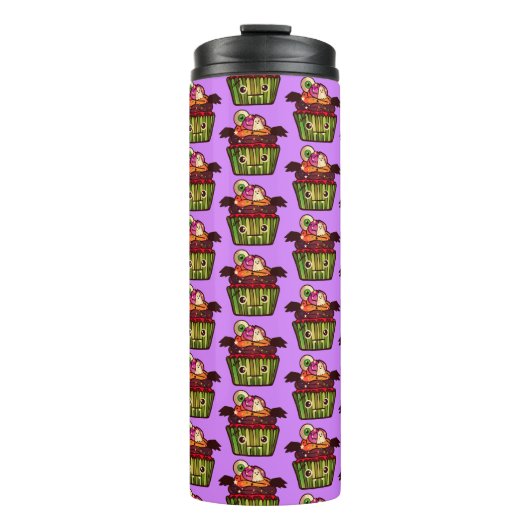 Spooky Halloween Cupcake Thermosbeker (Voorkant)