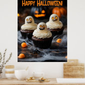Spooky Halloween cupcakes Ontwerp Poster (Keuken)