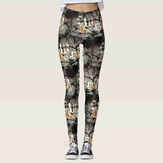 Spooky Halloween Decor Leggings (Voorkant)