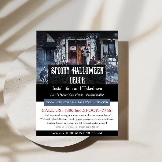 Spooky Halloween Decoration Service Flyer Sjabloon