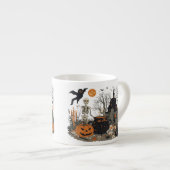 Spooky Halloween  Design – Ghost, Pumpkin Espresso Kop (Voorkant rechts)