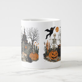 Spooky Halloween  Design – Ghost, Pumpkin Grote Koffiekop