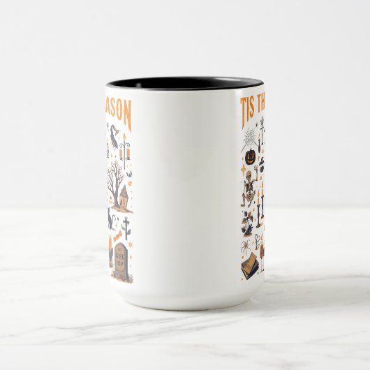 Spooky Halloween Design – Ghost, Pumpkin Mok (Midden)