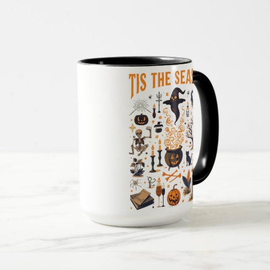 Spooky Halloween Design – Ghost, Pumpkin Mok (Voorkant rechts)