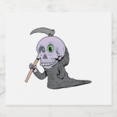 Spooky Halloween design Sparkling Wijnetiket (Enkel label)