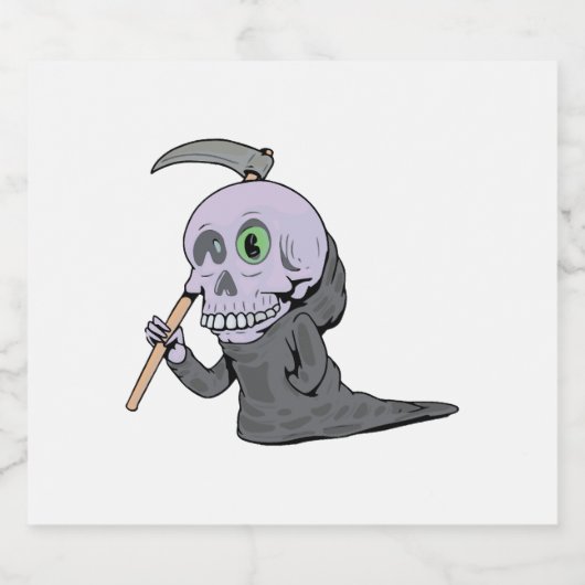 Spooky Halloween design Sparkling Wijnetiket (Enkel label)