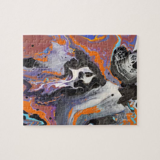 Spooky Halloween Design Traditionele kleuren Legpuzzel (Horizontaal)