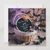 Spooky Halloween digitale zwangerschapsaankondigin Kaart (Voorkant)