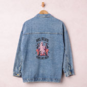 Spooky Halloween Dog Spooky Ghost (2) Denim Jacket (Hangar)