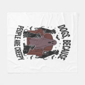 Spooky Halloween Dog Spooky Ghost 2 Fleece Deken (Voorkant (Horizontaal))