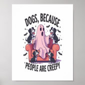 Spooky Halloween Dog Spooky Ghost (2) Poster (Voorkant)