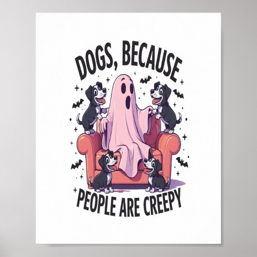 Spooky Halloween Dog Spooky Ghost (2) Poster (Voorkant)
