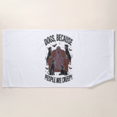 Spooky Halloween Dog Spooky Ghost 2 Strandlaken (Voorkant)