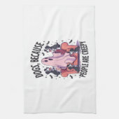 Spooky Halloween Dog Spooky Ghost (2) Theedoek (Verticaal)