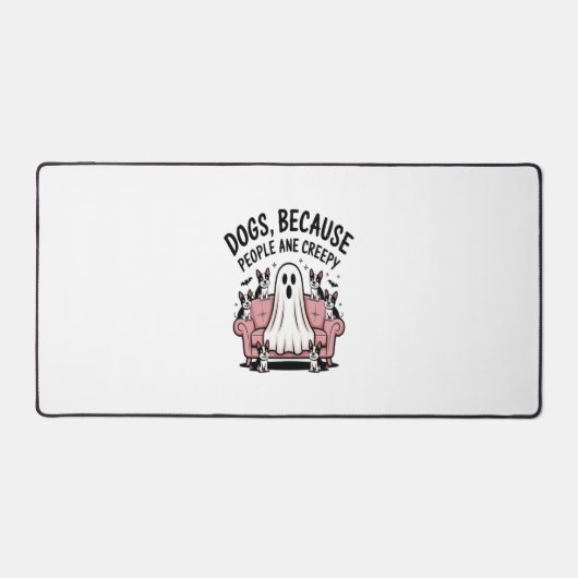 Spooky Halloween Dog Spooky Ghost Bureaumat (Voorkant)