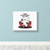 Spooky Halloween Dog Spooky Ghost Canvas Afdruk (Insitu (Houten vloer))