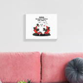 Spooky Halloween Dog Spooky Ghost Canvas Afdruk (Insitu (Woonkamer))