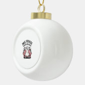 Spooky Halloween Dog Spooky Ghost Keramische Bal Ornament (Rechts)