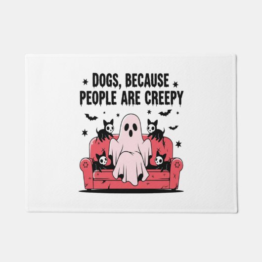 Spooky Halloween Dog Spooky Ghost Png 2 Deurmat (Voorkant)