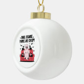 Spooky Halloween Dog Spooky Ghost Png 2 Keramische Bal Ornament (Rechts)
