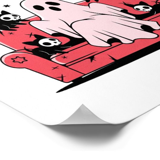 Spooky Halloween Dog Spooky Ghost Png 2 Poster (Hoek)