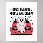 Spooky Halloween Dog Spooky Ghost Png 2 Poster (Voorkant)