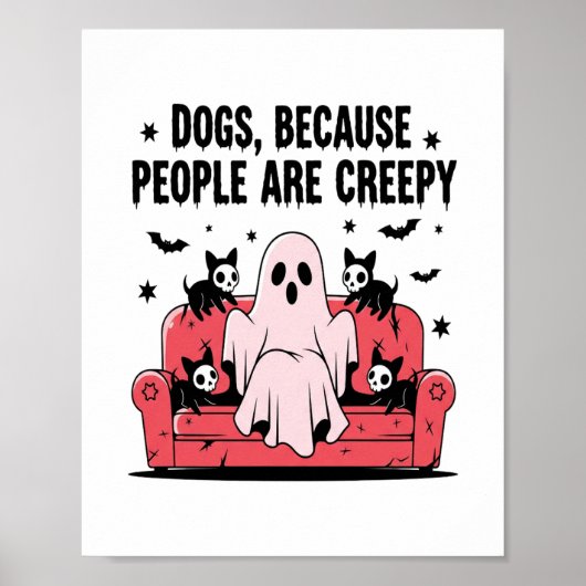 Spooky Halloween Dog Spooky Ghost Png 2 Poster (Voorkant)