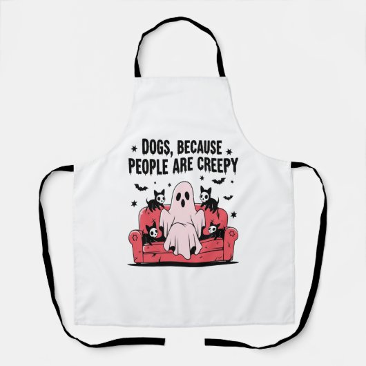 Spooky Halloween Dog Spooky Ghost Png 2 Schort (Voorkant)