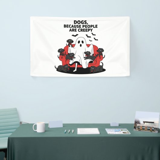 Spooky Halloween Dog Spooky Ghost Spandoek (Beurs)