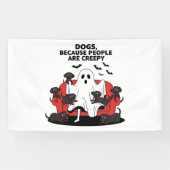Spooky Halloween Dog Spooky Ghost Spandoek (Horizontaal)