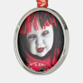 Spooky Halloween Doll Metalen Ornament (Links)