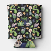 Spooky Halloween: donker handgetekend patroon. Blikjeskoeler (Achterkant)