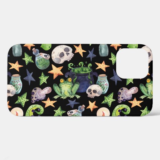 Spooky Halloween: donker handgetekend patroon. Case-Mate iPhone Case (Achterkant (horizontaal))