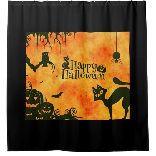 Spooky Halloween Douchegordijn Decor (Voorkant)