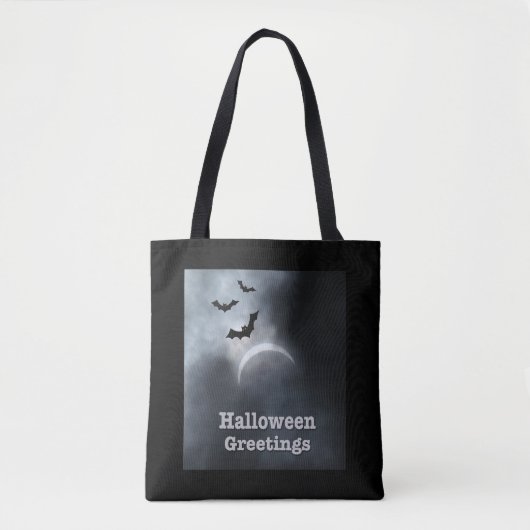 Spooky Halloween Eclipse Greetings Tote Bag (Voorkant)