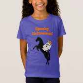 Spooky Halloween een paard is het gooien van een g T-shirt (Voorkant)