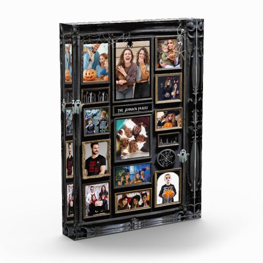 Spooky Halloween Family Photo Collage Lijst Fotoblokken (Links)