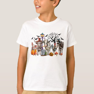 Spooky Halloween Farm Dieren T-shirt
