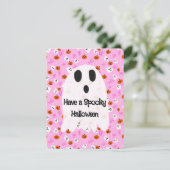 Spooky Halloween  Feestdagenkaart (Staand voorkant)