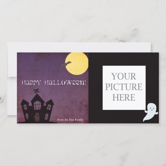 Spooky Halloween Feestdagenkaart (Voorkant)